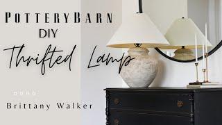 POTTERY BARN LAMP DIY  DIY THRIFT FLIP  HIGH END THRIFT FLIP  FAUX ANTIQUE EFFECT  HOME DECOR