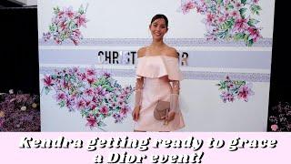 Kendra getting ready to grace a Dior event