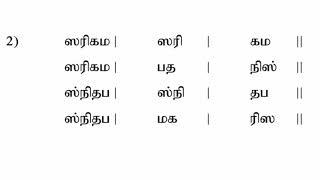 ஸ்வர வரிசைகள்  1 - 2  கர்நாடக சங்கீதம்  தரம் - 06