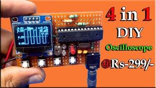 Oscilloscope DIY 4 in 1  How To Make Arduino Oled Display Oscilloscope  Make Cheap Oscilloscope