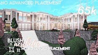 ROBLOX  Bloxburg 65K Blush Aesthetic Family Hillside Mansion No Advanced Placement  Build & Tour
