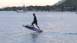 DIY e-foil efoil electric hydrofoil first test run