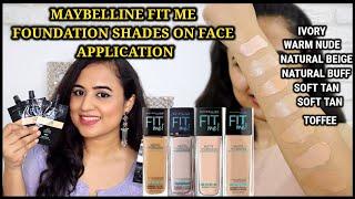 MAYBELLINE FIT ME FOUNDATION SHADES SWATCHES  WAYSHEBLUSHES