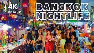 4K UHD Saturday Night Walking around Khaosan Road in Bangkok  Bangkok Nightlife 2024