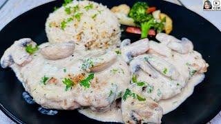 You Will Love This Creamy Garlic Mushroom Chicken  One Pan Chicken With Creamy Mushroom Sauce