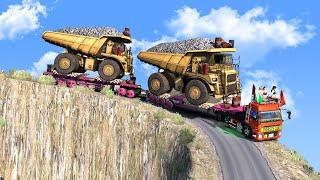 Overloaded Coal Truck Trailer - the most dangerous road  Euro Truck Simulator 2