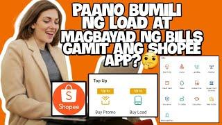 HOW TO BUY LOAD AND PAY BILLS USING SHOPEE APP 2024? SHOPPING APPS TIPS PH #41