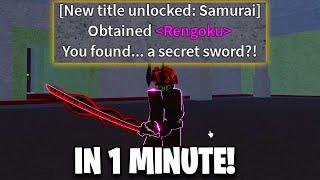 How to get Secret Rengoku Sword in Blox Fruits