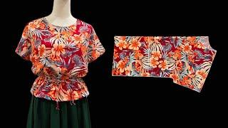  Sew a very nice blouse with 70cm fabric  Step by step sewing tutorial