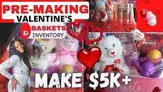 Valentines Day DIY Gift Ideas  Inventory  Basket Making in Bulk  Pricing Baskets to sale #Vday