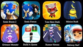 Sonic Forces Sonic Boom 2 Grimace Monster DOP Story Minion Rush Tom Hero Runner Heroes Subway