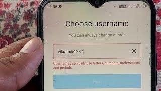 Usernames can only use letters numbers underscores and periods  Instagram username is not available