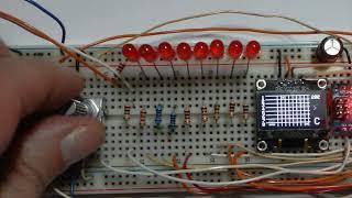 Arduino 8x8 Gate Sequencer Rhythm Pattern Generator with Two Rotary Encoders and OLED Display