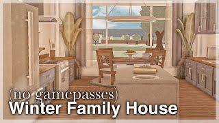 Bloxburg - Winter Family House Speedbuild no gamepasses  interior + full tour