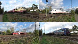 Bahnverkehr in Münster-Mecklenbeck mit RE42 Ersatzzug SBB Cargo ICE1 IC 2146 & 147 FLIRT 3 uvm