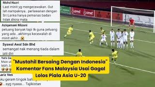 Mustahil Bersaing Dengan Indonesia Komentar Fans Malaysia Usai Gagal Lolos Piala Asia U-20