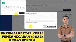 Tutorial Aktivasi Kerta Kerja RKAS di Aplikasi ARKAS 4 Untuk Laporan Dana Bos Sekolah