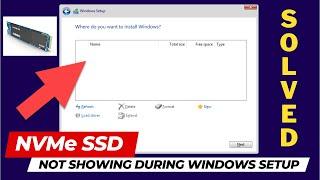 M2 SSD is not showing during Windows Installation  Drive not showing during Windows installation