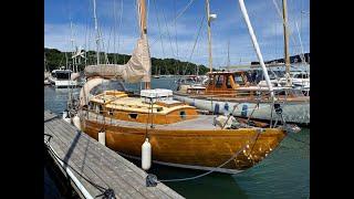 John Alden Malabar Sloop classic teak sailing yacht For Sale