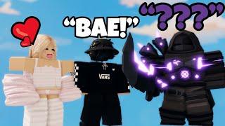 I used NIGHTMARE Barbarian to troll these ONLINE DATERS Roblox Bedwars