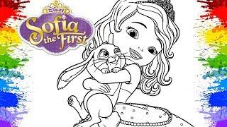 تلوين الأميرة صوفيا من اميرات ديزني  صفحات التلوين للاطفال  عالم التلوين