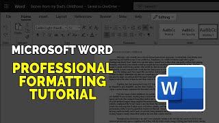 Microsoft Word Professional Formatting Tutorial