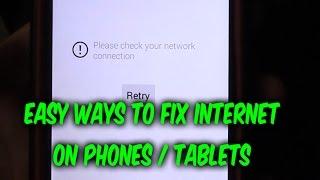 How to fix error please check your network connection phones tablets