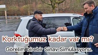 Almanyada ehliyet sınavı gerçekçi SIMÜLASYON. Korktuğumuz kadar değil göreceksiniz