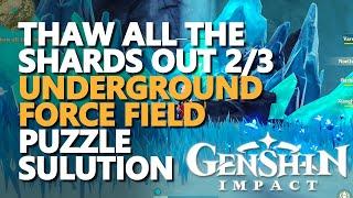 Thaw all the shards out 23 Genshin Impact Underground Force Field Puzzle