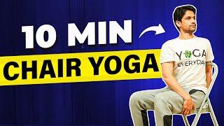 Chair Yoga for Beginners Boost Energy & Health in Just 10 Minutes  Saurabh Bothra Yoga