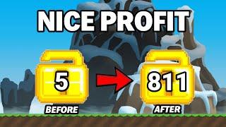 NICE PROFIT How to get RICH FAST with 5 WLS ONLY  Growtopia Profit 2024  Growtopia