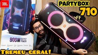 JBL PARTYBOX 710 800W RMS IPX4 ESSA CAIXA DE SOM me deixou ASSUSTADO  Unboxing