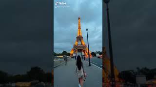  tiktok  Sri Lankan girl  Eiffel Tower  by Ashmini Priyatha