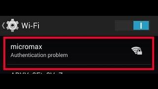 how to fix authentication problem wifiandroid phone