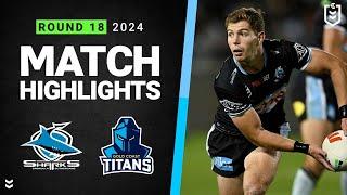 NRL 2024  Sharks v Titans  Match Highlights