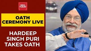 Modi Cabinet Oath Ceremony Live Updates  Hardeep Singh Puri Takes Oath As Minister  Breaking News