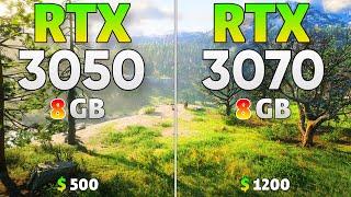 RTX 3050 vs RTX 3070 Gaming Benchmark  Test in 12 Games 