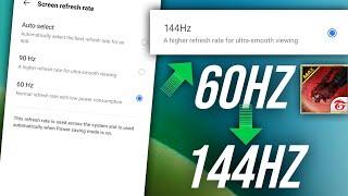 How To Change Phone Refresh Rate  How To Increase Refresh Rate On Android  Increase Refresh Rate