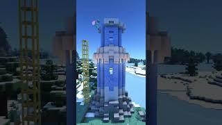 Christmas Building Challenge Day 12 ice tower  #minecraft #shorts