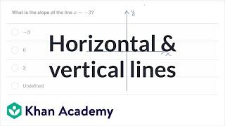 Horizontal & vertical lines  Mathematics I  High School Math  Khan Academy