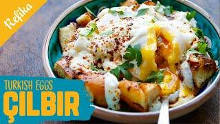 ÇILBIR World-Famous Turkish Poached Eggs with Garlic Yoghurt  +  a Magic Refika Touch 