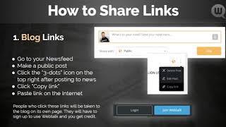 WebTalk join  WebTalk How To Invite  WebTalk How To Share Links