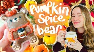 Making a Pumpkin Spice Latte Bear  Air Dry Clay DIY