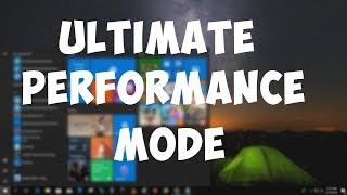 How to enable Ultimate Performance Mode in Windows 10