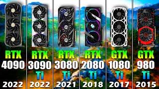 RTX 4090 vs 3090 Ti vs 3080 Ti vs 2080 Ti vs 1080 Ti vs 980 Ti  Generation-Wise Flagship GPUs