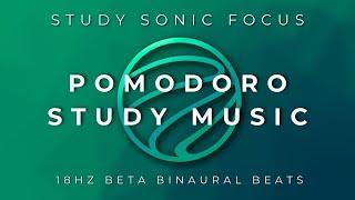 Sharpen Study Skills Pomodoro Timer with 18Hz Binaural Beats for Peak Performance