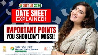 CUET 2024 DATESHEET  Shift Timings Revealed CUET UG 2024  Shipra Mishra