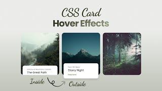 CSS Card Hover Effects  HTML & CSS