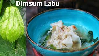 Membuat dimsum labu & ayam kuah  Gurih tetap sehat  Tanpa tepung