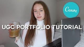 how to create a UGC portfolio using CANVA + FREE template  getting started with UGC creation 2022